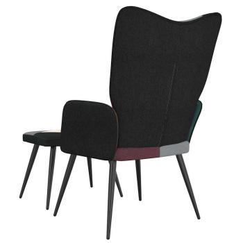 Relaxsessel mit Hocker Patchwork Stoff