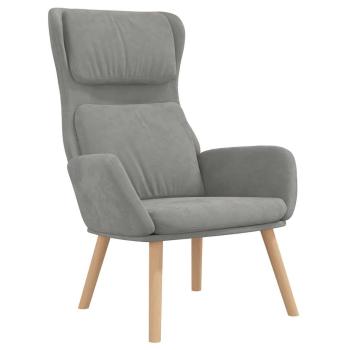 Relaxsessel Hellgrau Samt