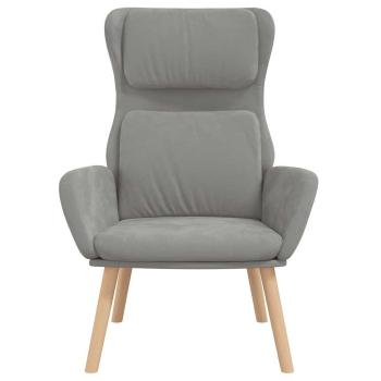 Relaxsessel Hellgrau Samt