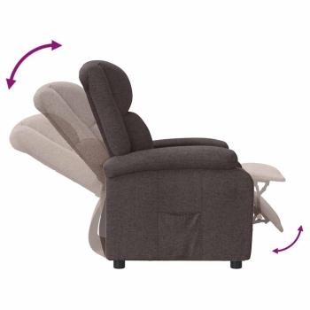 Relaxsessel Dunkelbraun Stoff
