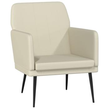 Sessel Creme 61x78x80 cm Kunstleder