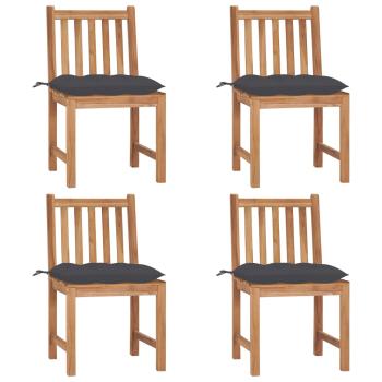 ARDEBO.de - Gartenstühle 4 Stk. mit Kissen Massivholz Teak