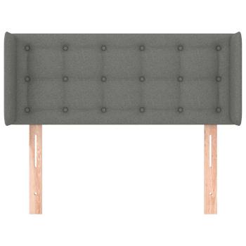 Kopfteil mit Ohren Dunkelgrau 103x16x78/88 cm Stoff