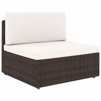 4-tlg. Garten-Lounge-Set Poly Rattan Braun