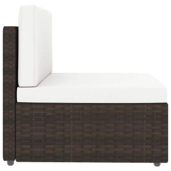 4-tlg. Garten-Lounge-Set Poly Rattan Braun