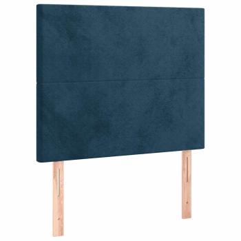 Boxspringbett mit Matratze Dunkelblau 80x200 cm Samt