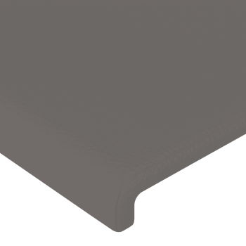 Boxspringbett mit Matratze Grau 80x200 cm Kunstleder