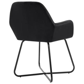 Esszimmerstühle 4 Stk. Schwarz Samt