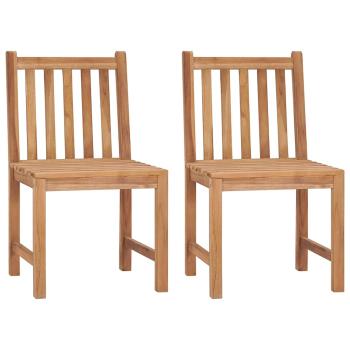 Gartenst?hle 2 Stk. mit Kissen Massivholz Teak