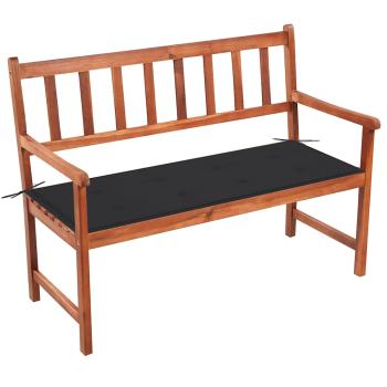 ARDEBO.de - Gartenbank mit Auflage 120 cm Massivholz Akazie