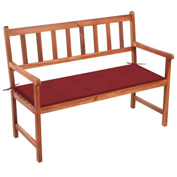 ARDEBO.de - Gartenbank mit Auflage 120 cm Massivholz Akazie