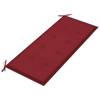 Gartenbank mit Auflage 120 cm Massivholz Akazie