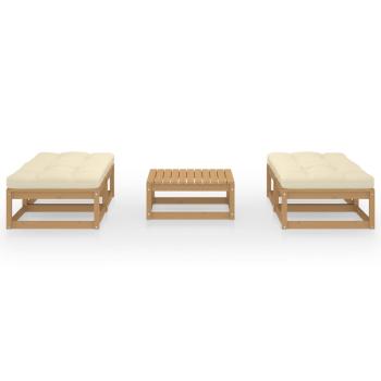 5-tlg. Garten-Lounge-Set mit Kissen Kiefer Massivholz