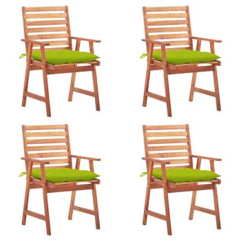 ARDEBO.de - Garten-Essstühle 4 Stk. mit Kissen Massivholz Akazie