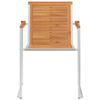 Gartenstühle 8 Stk. mit Kissen Massivholz Akazie