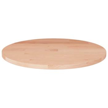 ARDEBO.de - Runde Tischplatte Ø40x1,5 cm Unbehandeltes Massivholz Eiche