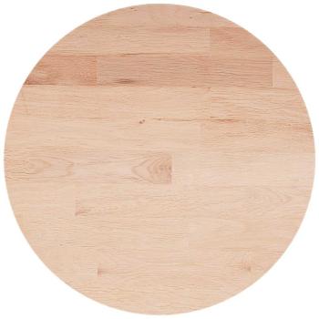 Runde Tischplatte Ø40x1,5 cm Unbehandeltes Massivholz Eiche