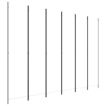 6-tlg. Paravent Weiß 300x220 cm Stoff