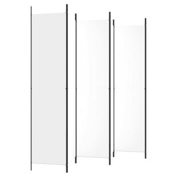 6-tlg. Paravent Weiß 300x220 cm Stoff