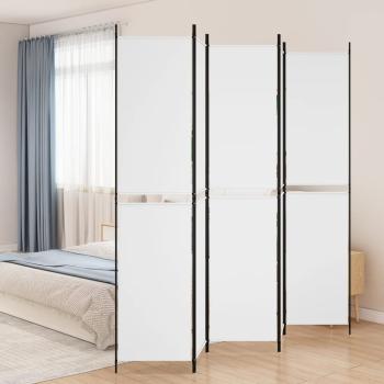 ARDEBO.de - 5-tlg. Paravent Weiß 250x220 cm Stoff