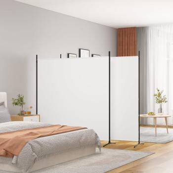 ARDEBO.de - 3-tlg. Paravent Weiß 525x180 cm Stoff
