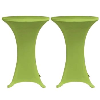 Stretch-Tischhussen 4 Stk. 80 cm Grün