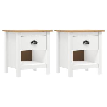 ARDEBO.de - Nachttische 2 Stk. Hill 46x35x49,5 cm Massivholz Kiefer