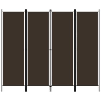 ARDEBO.de - 4-tlg. Raumteiler Braun 200x180 cm