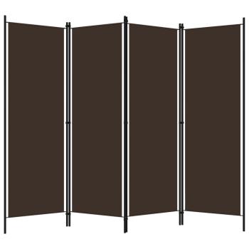 4-tlg. Raumteiler Braun 200x180 cm