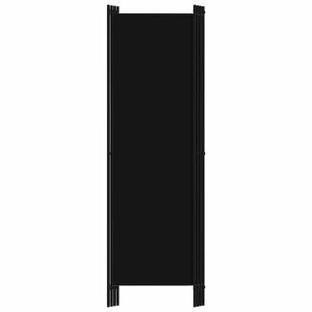4-tlg. Raumteiler Schwarz 200x180 cm