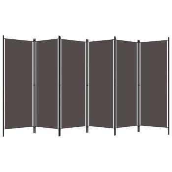 6-tlg. Raumteiler Anthrazit 300x180 cm