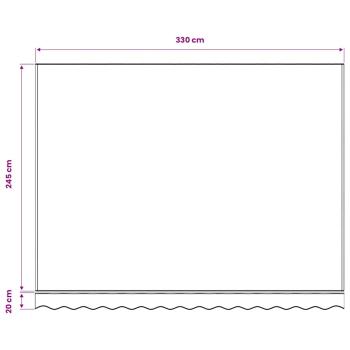 Ersatzstoff für Markise Orange und Weiß 350x250 cm Polyester