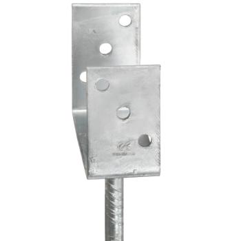 Pfostenträger 6 Stk. Silbern 10×6×30 cm Verzinkter Stahl