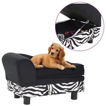 ARDEBO.de - Hundesofa Schwarz 57x34x36 cm Plüsch