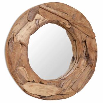 ARDEBO.de - Dekorativer Spiegel Teak 60 cm Rund