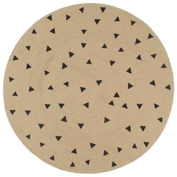 ARDEBO.de - Teppich Handgefertigt Jute mit Dreiecksmuster 90 cm