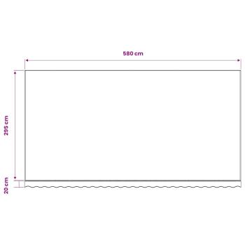 Ersatzstoff für Markise Blau und Weiß 600x300 cm Polyester