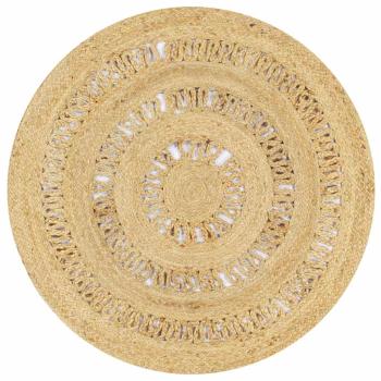 ARDEBO.de - Teppich Handgefertigt Jute Geflochten 90 cm