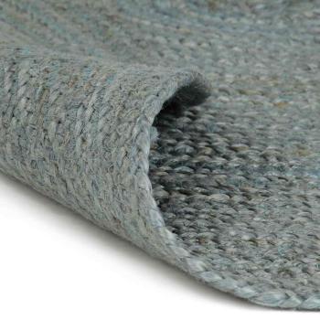 Teppich Handgefertigt Jute Rund 90 cm Olivgrün