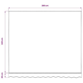 Ersatzstoff für Markise Blau und Weiß 300x250 cm Polyester