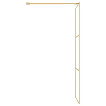 Duschwand für Begehbare Dusche mit ESG Klarglas Golden 80x195cm