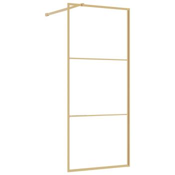 Duschwand für Begehbare Dusche mit ESG Klarglas Golden 90x195cm