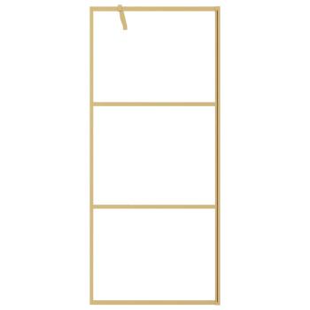 Duschwand für Begehbare Dusche mit ESG Klarglas Golden 90x195cm