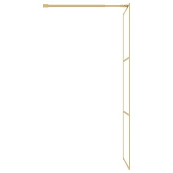 Duschwand für Begehbare Dusche mit ESG Klarglas Golden 90x195cm