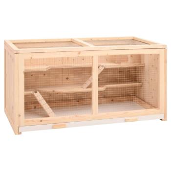 ARDEBO.de - Hamsterkäfig 89,5x45x45 cm Massivholz Tanne