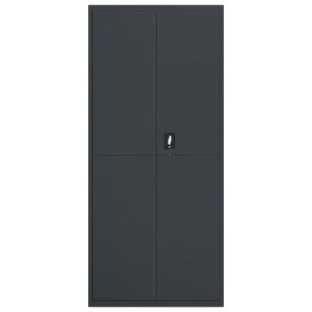 Aktenschrank Anthrazit 90x40x200 cm Stahl