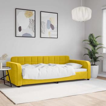 ARDEBO.de - Tagesbett Gelb 90x200 cm Samt