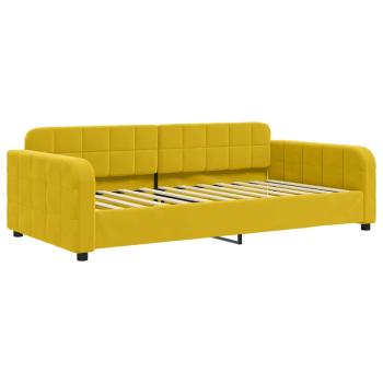 Tagesbett Gelb 90x200 cm Samt