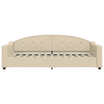 Tagesbett Creme 90x200 cm Stoff