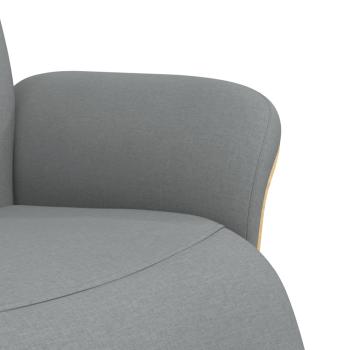 Relaxsessel mit Fu?teil Hellgrau Stoff
